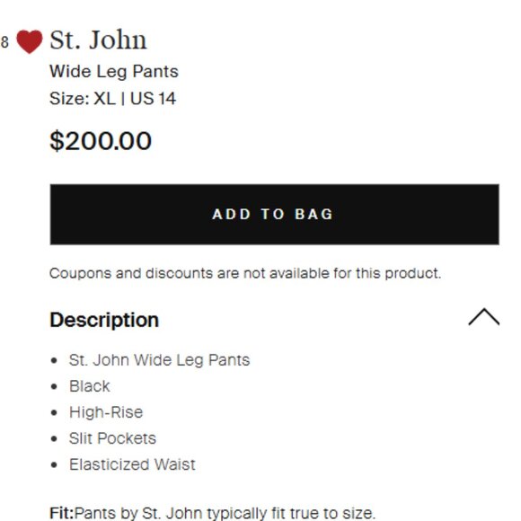 St. John Basics Black Santana Knit pants - Picture 9 of 9